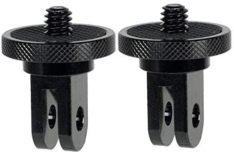LINGHUANG Camera Mount Adapter 1/4 -20 Conversion Adapter Tripod Mounting for GoPro CNC Aluminum Metal - Mount Your Camera to Any for GoPro Mount Accessory,2 Pack