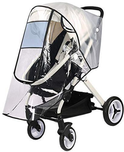 Buggy Kinderwagen Regenschutz für Hauck, Kinderwagen Regenverdeck für Maxi-Cosi Lara2, Regenschutz für große Babytragetasche, Regenschutz mit Fenster und Reißverschluss-Tür
