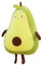 Alligatorbirne, grüne Avocado, Simulations-Avocado-Plüschtier, Puppen-Schlafkissen, Puppe, Urlaub, warmes Geschenk, Plüschtierkissen, Spielzeugkissen (65cm)