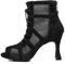 AOQUNFS Stivali da Ballo Latino Americano Donna Tacco Alto Stivaletti da Ballo de Salsa Tango Bachata Samba Pratica And Performance,L446-8.5-Nero,EU34