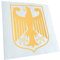 Kiwistar - Autoaufkleber - Goldchrom - 11x9cm Bundeswappen Deutschland Rahmen - Heckscheibe Auto Aufkleber wetterfest für Kfz LKW Mofa Truck - Sticker außen selbstklebend Tuning Zubehör für Fenster