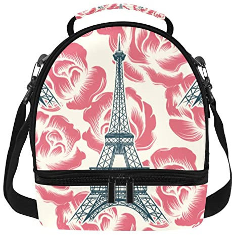 Lonchera de doble piso, con aislamiento, impermeable, térmica, grande