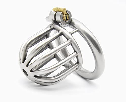 SeLgurFos Peniskäfig Keuschheitsgürtel Herren Metal Keuschheitskäfig mit Penisringe Lock Atmungsaktives Chastity Cage Keuschheit Höschen Bondage Sexspielzeug für Männe (45mm)