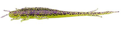 ZECK - Angelköder, Kunstköder, Gummifisch - BA Shaky Sneaker | 6cm - Purple Chartreuse | 11 STK.