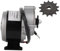 BuyWeek Getriebemotor DC 24V 250W, Reduktion Elektromotor mit 13 Zahn Kettenrad, 3300RPM Getriebereduktionsmotor für Elektrofahrrad Elektroroller