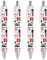 fifbird I Love London Druckkugelschreiber, 0,5 mm dicke Spitze, schwarze Tinte, Premium-Qualität, Schreibgerät, 4 Stück