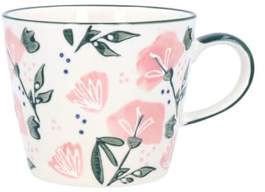 Light Pink Sweet Pea Mug, Pale Pink Floral Mug, Pink Mugs for Tea, Floral Coffee Mug, Pretty Pink & White Mug, Coffee Cup, Housewarming Present, Tea Mug, Flower Mug, Pink & Green Floral Mug
