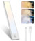 libtit 23CM Lumières de cuisine LED, USB Rechargeable Motion Sensor Cupboard Lights Indoor, 3000K-6500K Dimmable Cabinet Lights, Wireless Shelf Lighting for Stairs, Hallway, Garage