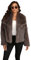 ZhuiKun Damen Kunstpelz Mantel Kurzer Felljacke Faux Pelz Winterjacke Kunstfell Einfarbig Dicker Parka Wintermantel - Kaffee, M
