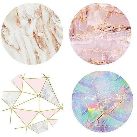 4 Pack New Version Phone Holder Black White Marble Grip Stand Finger Holder for Smartphone and Tablets (Marble C)