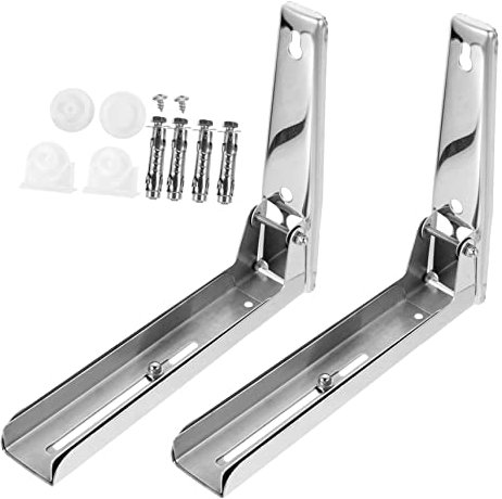 AUTSUPPL Mikrowellen-wandhalterung Aus Klappbares Regal Für Mikrowelle Und Ofen Montagefreundliches Wandregal Mit Schutzlack Montagezubehör