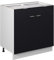 Vicco Schubunterschrank Fame-Line, Schwarz gestreift, 80 cm ohne Arbeitsplatte