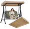 WPJBDS Swing Canopy Replacement Cover, Waterproof Polyester Swing Canopy Cover for 2 3 Seater Garden Swing,Sun Shade Patio Hammock Cover Top(Size:3 Seater: 198x125cm/79x49inch)