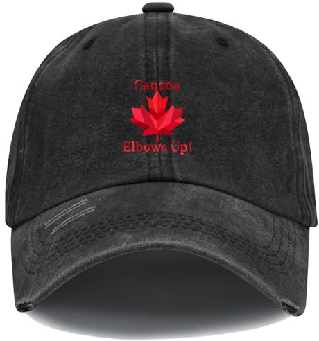 Elbows Up Kanada Baseball Cap Ellbogen Up Hut Kanada Unisex Cap, schwarz 1, 53