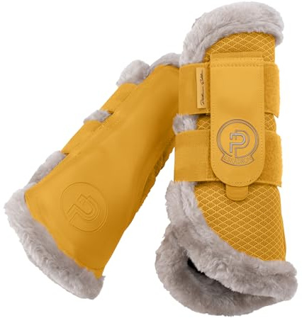 Eskadron Platinum Gamaschen Mesh Fauxfur golden Yellow, Soft Rouge | Farbe: smoky taupe , Größe: L