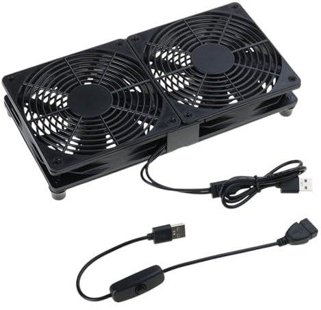 USB Powered Cooling Fan Stand 120mm For Router Rack Sound Video Networks Cabinet Server Workstations Minings Machine Router Coolers