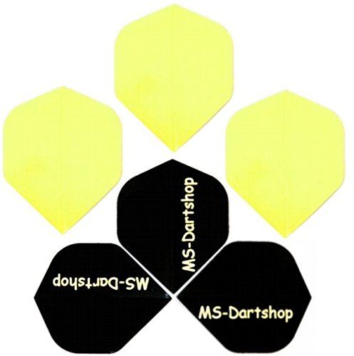 MS-DARTSHOP Dart-Flight Nylon Standard, 3 Satz = 9 Stück, Incl. 1 Satz Flights