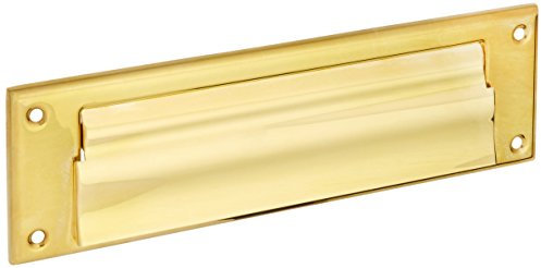 Baldwin 0017031 Unlaquered Letter Box Plate, Bright Brass