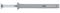 INDEX Fixing Systems TC-CA - Pack de 100 tacos clavables premontados con tornillo rosca-arpón y cabeza avellanada (recubrimiento cincado, poliamida 6.6, 8 x 80 mm, diámetro de 8 mm)