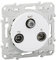 Schneider Electric - Odace, prise TV/FM/SAT Blanc, 2 entrées TV/FM et SAT, à vis - S520460