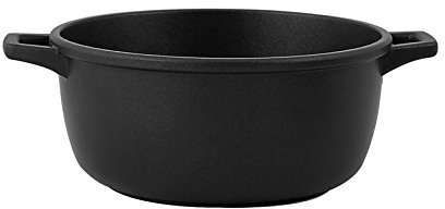 Home Grand Chef Casseruola Antiaderente con 2 Manici, Alluminio Pressofuso, Nero, 20 cm