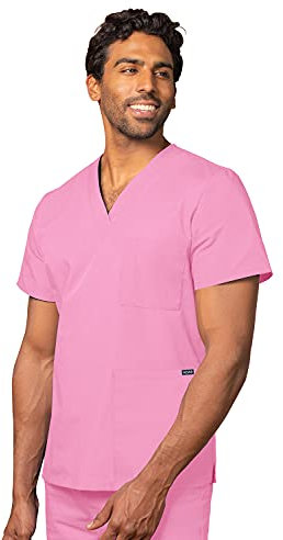 Adar Universal Unisex Pflegebekleidung - Medizinische Tunika mit V-Ausschnitt - 601 - Sherbet - L