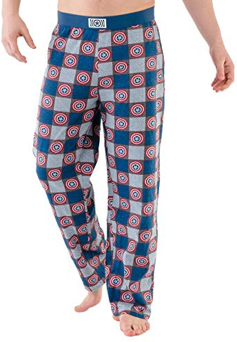 Marvel Mens Captain America Lounge Pants , Multicoloured, S