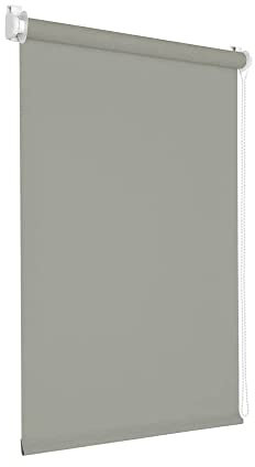 Victoria M. Tenebra Verdunkelungsrollo Klemmfix Rollo Fensterrollo, Sichtschutz, Verdunkelnd, Ohne Bohren inkl. Montagematerial, 75 x 220 cm, Grau