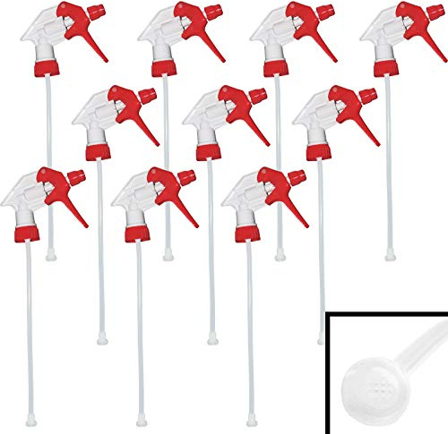 CANYON CHS-3A Profi 50x Sprühkopf rot Weiss lösemittelbeständig mit Sieb und 1,1 ml pro Sprühstoß - stufenlose Sprühregulierung mit 28/400er Gewinde - Sprüher Sprayer Trigger (5750.50)