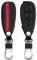 kwmobile Accessoire Clé de Voiture Compatible avec Ford Keyless Go 3-Bouton - Coque de Protection en Simili Cuir - Bande de Couleur Rouge-Noir