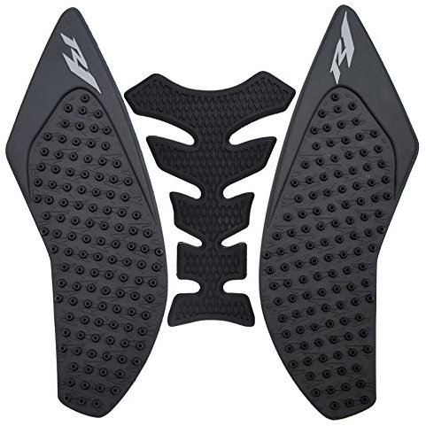 KYN Adhesivo antideslizante para depósito de gas Yamaha YZF R1 2015 2016 2017 2018 para motocicleta 3M transparente, adhesivo de agarre lateral de combustible, gas, protector (negro)