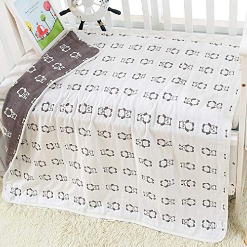 Sticker Superb Kind Handtuch Cartoon Tier Sechslagiges Bio-Baumwoll-Mesh-Design Weich, Großes Badetuch 110 * 110 cm Baby Badetuch Decke Mat (Panda)