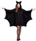 Spooktacular Creations - Fledermaus Kostüm Damen Fledermaus Flügel, Schwarz Fledermaus Reißverschluss Hoodie, Halloween Kostüm für Erwachsene (Large, Black)