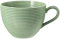 SELTMANN WEIDEN Milchkaffeetasse - 0,35 L - Durchmesser 12,8 cm - Beat - Form: Rund mit Rillenrelief - moderner Stil - Salbeigrün - Color Glaze