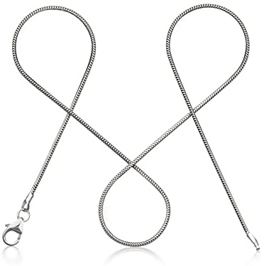 modabilé Schlangenkette Damen Halskette 925er Sterling Silber (100cm 1,2mm breit) Silberkette 925 ohne Anhänger Silberne Kette für Frauen Ketten Kurz