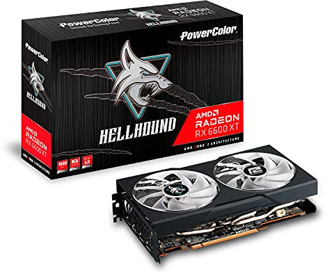 Powercolor Hellhound Radeon RX 6600XT AMD Radeon RX 6600 XT 8 GB GDDR6 - Scheda grafica, colore: Nero