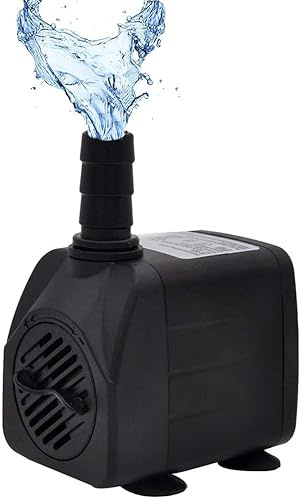 Submersible Water Pump for Aquarium, 800L/H 16W 1.55m High Lift Ponds Water Pumps for Fountains, Hydroponics, Aquariums