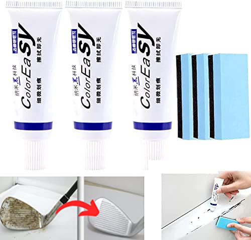 GINGER TECH 3PCS Instant Golf Club Scratch Remover, Effectively Remove Scratch from Golf Club, Golf Club Paint, Premium Grip Repair Kits - Touch Up, Fill in, Customize or Renovate Your Clubs