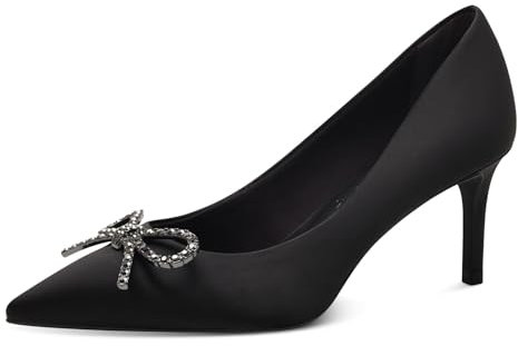 Tamaris Damen Pumps Textil Vegan Stilettoabsatz; BLACK/schwarz; 39 EU