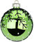 Inge Glas Weihnachtskugel verziert | Schmuckkugel einzeln mit Motiv | 8cm Christbaumkugel aus Glas (Evergreen grün Glanz)