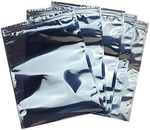 esd bags,100pcs Premium Anti-Static Resealable Bags 15 X 20 cm 5.9''x7.9 Plastic Static Free Bag for Motherboard 2.5in 3.5in hard drives SSD HDD ddr3 Ram Computer Electronic Components bags