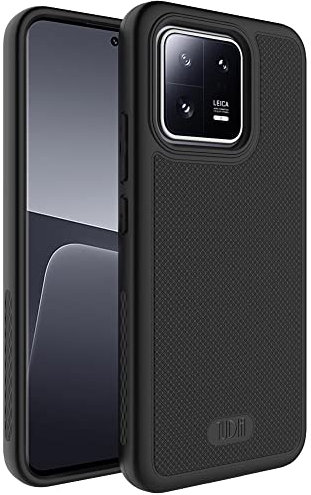 TUDIA MergeGrip Compatible con Funda Xiaomi 13 5G (2023), Carcasa de Doble Capa Antideslizantetectora Delgada Resistente de Grado Militar para Xiaomi 13 5G - Negro Mate