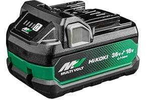 HiKOKI Multi Volt Akku BSL36A18X (18V 5.0 Ah / 36V 2.5 Ah Akku, Li-Ion, 4-Stufen-LED Ladestandskontrolle)