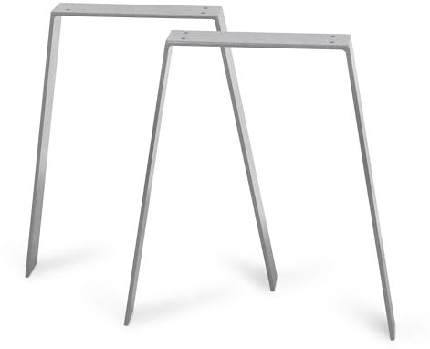 ModernLOFTart Tischbeine Metall Tischkufen 2 Stück in V Form - Tischgestell Metall aus 1cm Dickem Flachstahl Gefertigt - Tischfüße für Esstisch, Schreibtischbeine, Konferenztisch Füße