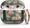wenew Case Cover kompatibel mit Apple Airpods 3, Hard Case Cover mit süßen Mustern und Schlüsselanhänger für Mädchen, Kinder, Frauen, Männer (Goldener Bambus)