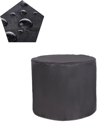 ATYUJKB Wasserdicht Abdeckhaube für Gartenmöbel Rund 60x60cm, 420D Oxford Gewebe Schutzhülle, Gartenmöbel Abdeckung Tisch, Gewebe Wasserdicht Abdeckhaube für Gartentische Terrassenmöbel