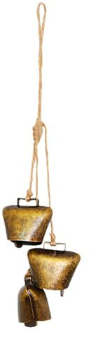 Glocken Cluster, Rustikale Vintage Kuhglocke, 12 Stück, Rustikale Weihnachts Kuh Alarm Deko Ornamente, Glückliches Kuh Glockenspiel, Heimdekoration Aus Legierung Mit Schnüren, Wandbehang Für Ba, Wei