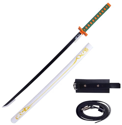 Katana von Muichiro Tokito aus PU-Schaum | Nichirin mit Schwertscheide | Inkl. Schwertgürtel & Ständer (Katana von Shinobu Kocho)