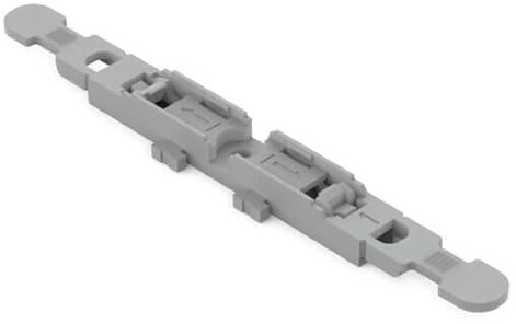 WAGO Befestigungsadapter mit Zugentlastung, 1 Verbindungsstück, für Anschluss 221 Inline mit Hebel, für Schraubmontage, Grau, 221-2501 (5 Stück)