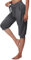 BATHRINS Haremshose Damen 3/4 Yogahose Jogginghose High Waist Caprihose Sommer Pilates Hose Leicht Pumphose Locker Sporthose mit Taschen Kordelzug（Dunkelgrau,L）
